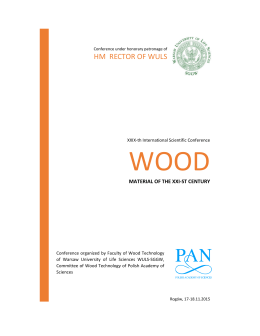 Program konferencji - Wydział Technologii Drewna WTD SGGW