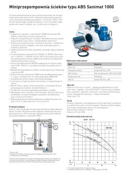 Miniprzepompownia ścieków typu ABS Sanimat 1000