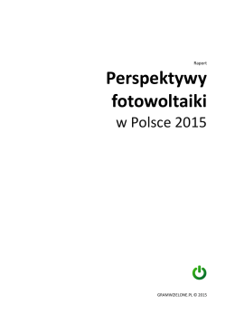 raport perspektywy fotowoltaiki w polsce 2015