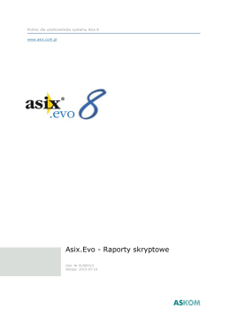 Asix.Evo - Raporty skryptowe
