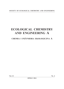00b-Tytulowe.vp:CorelVentura 7.0 - Society of Ecological Chemistry