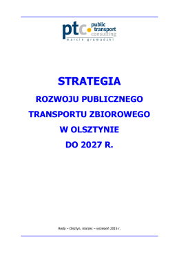 Strategia rozwoju publicznego transportu