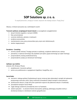 SOP Solutions sp. z o. o.