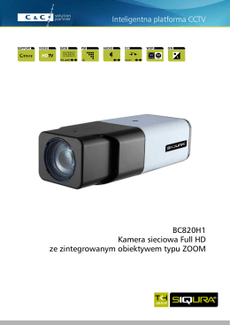 BC820H1 Kamera sieciowa Full HD ze zintegrowanym obiektywem