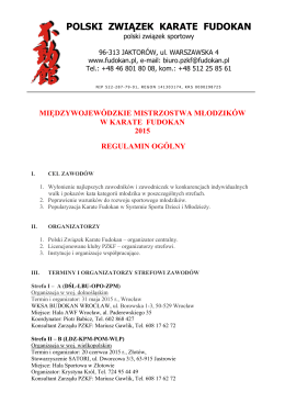 regulamin ogólny - Polski Związek Karate Fudokan