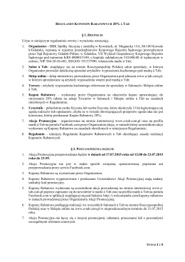 A Tab_Regulamin Kuponów Rabatowych 20%_2015-07-17
