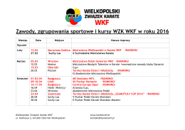 Kalendarz imprez WZK WKF - Wielkopolski Związek Karate WKF