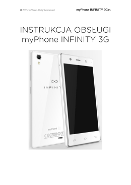 INSTRUKCJA OBSŁUGI myPhone INFINITY 3G