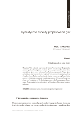 pobierz pdf / full text pdf - Polskie Towarzystwo Badania Gier