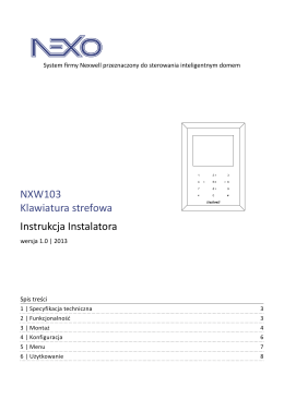 NXW103 | Instrukcja