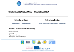 PROGRAM NAUCZANIA – MATEMATYKA Szkoła polska Szkoła