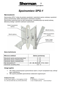 Spoinomierz SPG-1 – instrukcja