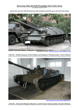 Surviving ASU-85 Self-Propelled Anti-Tank Guns