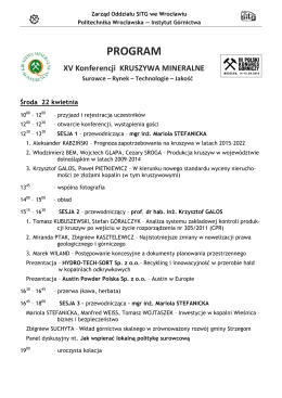 Program_XV_Konferencji_Kruszywa_Mineralne_plakat