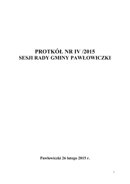 Protokół nr IV/2015 z 26.02.2015 r.