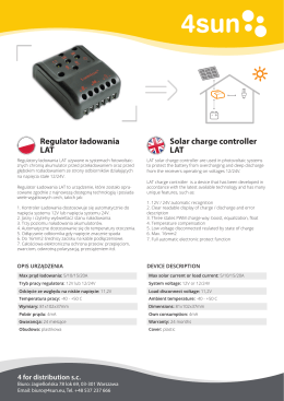 Regulator ładowania LAT Solar charge controller LAT