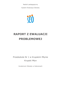 Raport z ewaluacji - plik pdf - Przedszkole Krupski Młyn