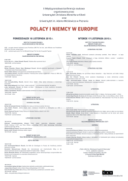 Program Polacy i Niemcy PROGRAM