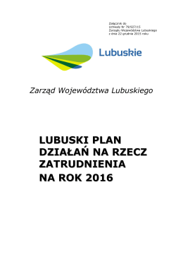 Zarząd Województwa Lubuskiego - Wojewódzki Urząd Pracy w