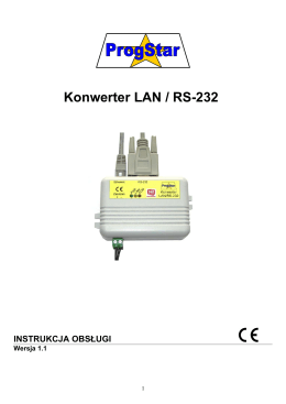Instrukcja obsługi konwertera LAN/RS-232