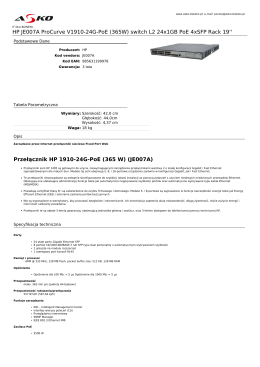 HP JE007A ProCurve V1910-24G-PoE (365W)