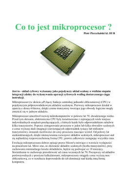 Co to jest mikroprocesor ?
