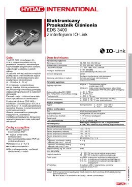 Elektroniczny Przekaźnik Ciśnienia EDS 3400 z
