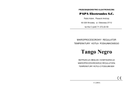instrukcja regulator Tango Negro