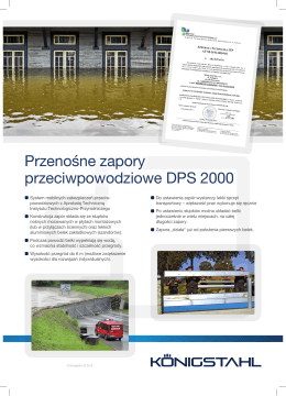 Przenośne zapory przeciwpowodziowe DPS 2000