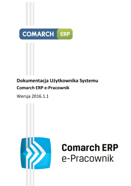Comarch ERP e-Pracownik 2016.1.1