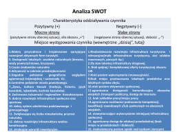 Analiza SWOT – konsultacje