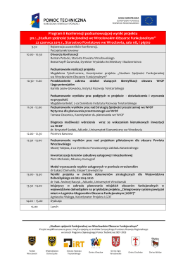 Program konferencji WROF