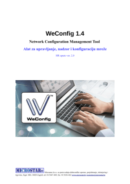 WeConfig korisničke upute (, hrv, 1,10 MB)