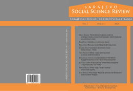 Sarajevo Social Science Review 2015 – online izdanje