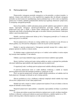 Izvod iz Pravilnika o radu Javne vatrogasne postrojbe Grada Bjelovara