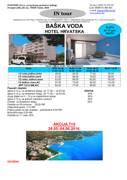 AKCIJA-Baška Voda-hotel Hrvatska