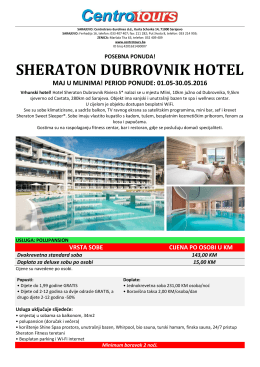 DUBROVNIK – Hotel Sheraton