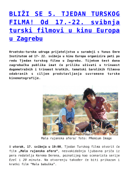 BLIŽI SE 5. TJEDAN TURSKOG FILMA! Od 17.-22