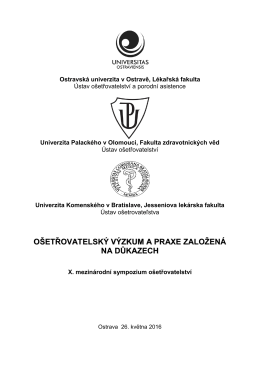 Program - konference.osu.cz - Ostravská univerzita v Ostravě