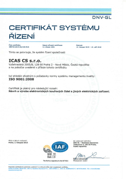 ISO-9001 - ICAS CS sro