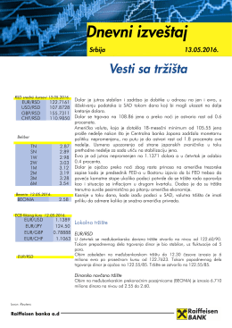 Dnevni izvestaj 13-05-16