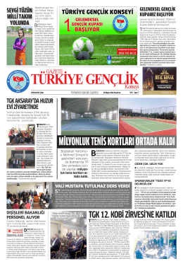 pazartesi - Türkiye Gençlik Konseyi Gazetesi
