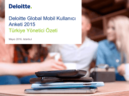 Deloitte Global Mobil Kullanıcı Anketi