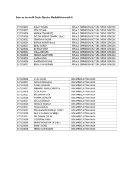 Basın ve Yayıncılık Örgün Öğretim Mesleki Matematik II 127120008