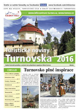 Turistické noviny Turnovska 2016