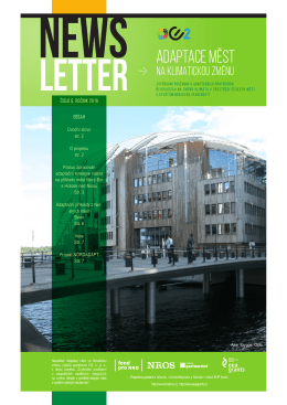 Newsletter Adaptace měst na klimatickou změnu 6/2016