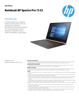 Notebook HP Spectre Pro 13 G1