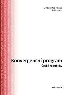 Konvergenční program ČR - Ministerstvo financí ČR