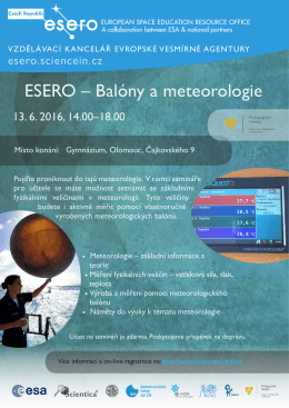 ESERO – Balóny a meteorologie