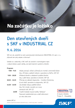 Pozvanka SKF Industrial CZ V03